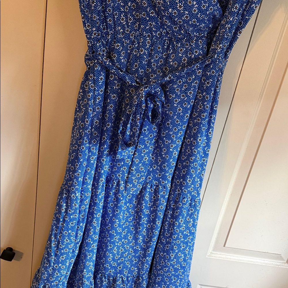 Amazon Blue Patterned Midi Dress - Picture 3 of 4